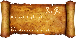 Kuczik Györk névjegykártya